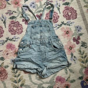 We The Free Light Blue Denim Overalls